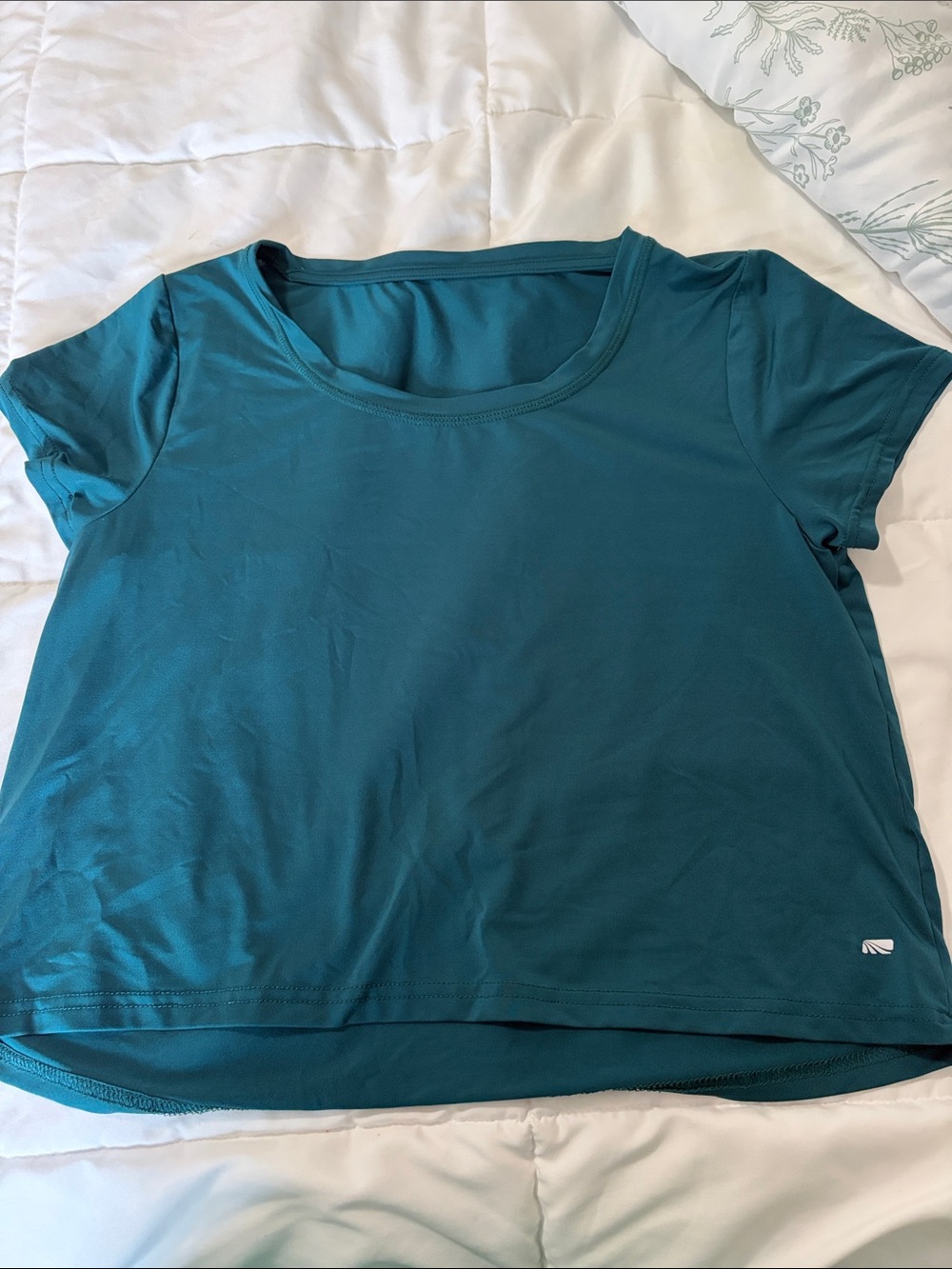 Women's Teal Scoop Neck Active Tee